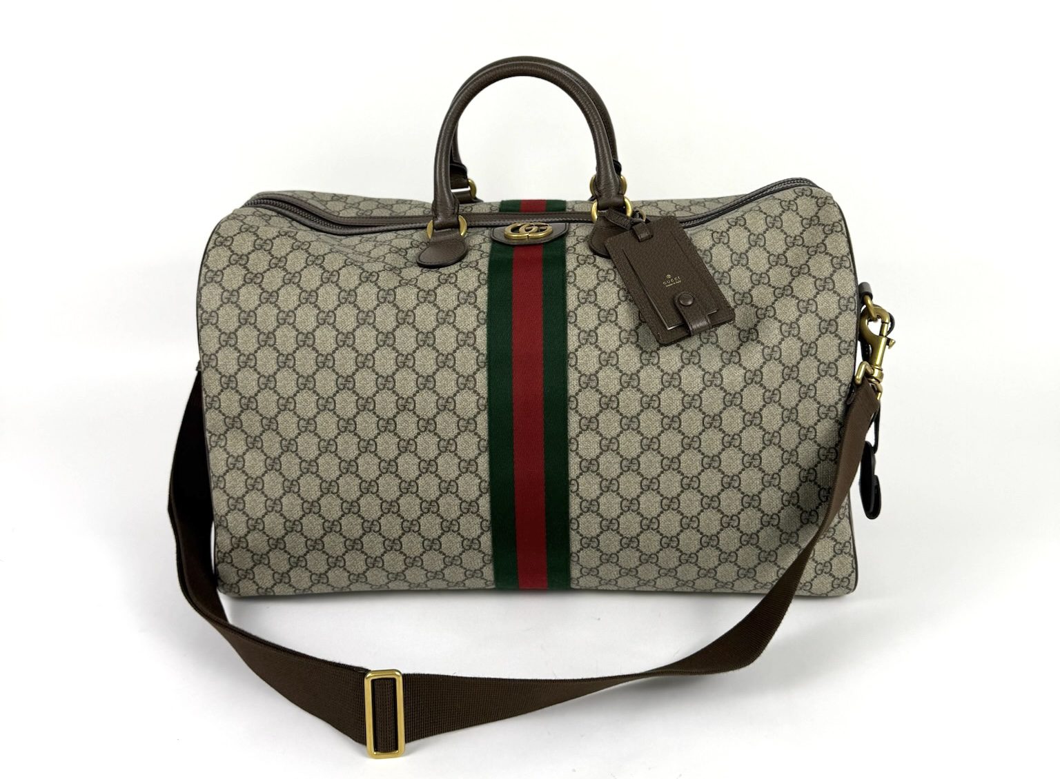 Gucci Savoy Medium Travel Bag Coated Canvas 16 Gucci Savoy Medium Travel Bag Coated Canvas 16