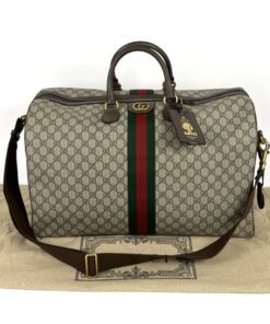 Gucci Savoy Medium Travel Bag Coated Canvas 3