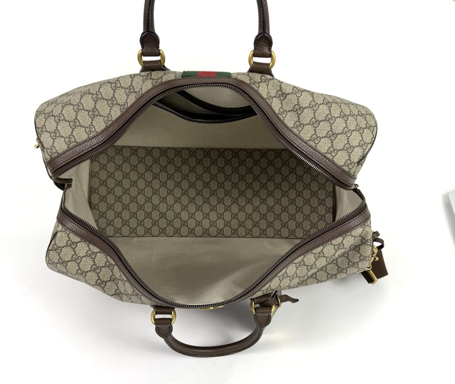 Gucci Savoy Medium Travel Bag Coated Canvas 4 Gucci Savoy Medium Travel Bag Coated Canvas 4