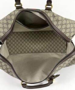 Gucci Savoy Medium Travel Bag Coated Canvas 10