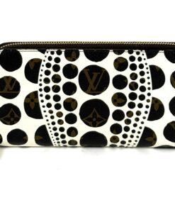 Louis Vuitton Kusama White Neverfull MM and Kusama White Zippy Wallet 19