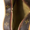 Overhead view along the zip and the vachetta trim