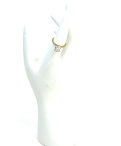 2.5 Total Carat Weight Oval Brilliant Lab Diamond Ring 14K Yellow Gold -X 2