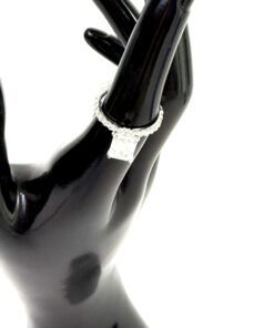 3.5 TCW Emerald Cut Lab Diamond Ring In 14K White Gold – H 2