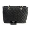 Chanel GST Black Caviar Shopping Tote Silver Hardware 8