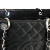Chanel GST Black Caviar Shopping Tote Silver Hardware 26