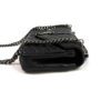YSL Sheepskin Matelasse Chevron Monogram Medium College Bag Black Antique Silver 6