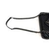 YSL Sheepskin Matelasse Chevron Monogram Medium College Bag Black Antique Silver 23