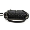 YSL Sheepskin Matelasse Chevron Monogram Medium College Bag Black Antique Silver 8