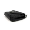 YSL Sheepskin Matelasse Chevron Monogram Medium College Bag Black Antique Silver 20