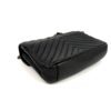 YSL Sheepskin Matelasse Chevron Monogram Medium College Bag Black Antique Silver 18