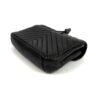 YSL Sheepskin Matelasse Chevron Monogram Medium College Bag Black Antique Silver 17