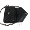 YSL Sheepskin Matelasse Chevron Monogram Medium College Bag Black Antique Silver 15