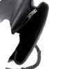 YSL Sheepskin Matelasse Chevron Monogram Medium College Bag Black Antique Silver 12