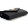 YSL BLACK CLASSIC CASSANDRE CHAIN WALLET IN GRAIN DE POUDRE LEATHER 13