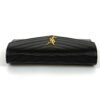 YSL BLACK CLASSIC CASSANDRE CHAIN WALLET IN GRAIN DE POUDRE LEATHER 7