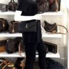 YSL BLACK CLASSIC CASSANDRE CHAIN WALLET IN GRAIN DE POUDRE LEATHER 4