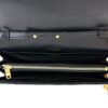 YSL BLACK CLASSIC CASSANDRE CHAIN WALLET IN GRAIN DE POUDRE LEATHER 20