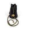 Chanel Black Quilted Lambskin Pearl Crush Drawstring Bucket Bag Brushed Gold Hardware 2022 13