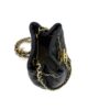 Chanel Black Quilted Lambskin Pearl Crush Drawstring Bucket Bag Brushed Gold Hardware 2022 11