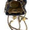 Chanel Black Quilted Lambskin Pearl Crush Drawstring Bucket Bag Brushed Gold Hardware 2022 8