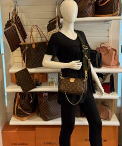 Louis Vuitton Multi Pochette Accessories Full Set Khaki Green 3