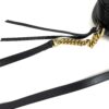 Close up of the chain and leather section of the strap