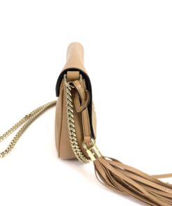 Gucci Beige Leather Soho Flap Chain Crossbody 4
