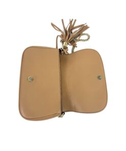 Gucci Beige Leather Soho Flap Chain Crossbody 11