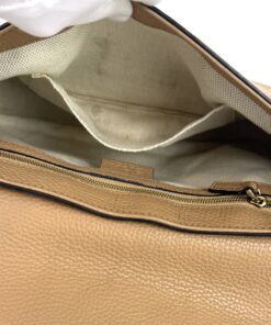 Gucci Beige Leather Soho Flap Chain Crossbody 21