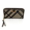 Burberry Dartmoore Smoke Check Stitch Small Zippy Wallet Antique Gold 22