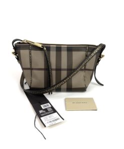 Burberry Dartmoore Smoke Check Stitch Small Crossbody Antique Gold 5