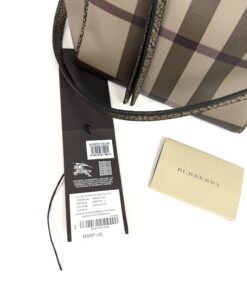 Burberry Dartmoore Smoke Check Stitch Small Crossbody Antique Gold 22