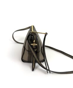Burberry Dartmoore Smoke Check Stitch Small Crossbody Antique Gold 6