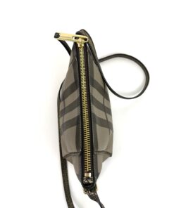 Burberry Dartmoore Smoke Check Stitch Small Crossbody Antique Gold 19