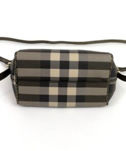 Burberry Dartmoore Smoke Check Stitch Small Crossbody Antique Gold 16