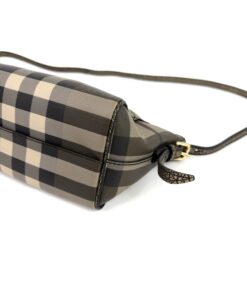 Burberry Dartmoore Smoke Check Stitch Small Crossbody Antique Gold 13
