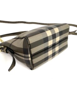 Burberry Dartmoore Smoke Check Stitch Small Crossbody Antique Gold 14