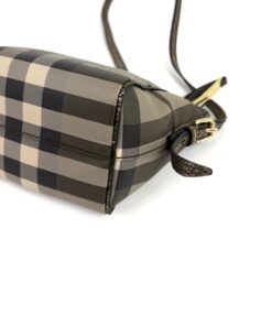 Burberry Dartmoore Smoke Check Stitch Small Crossbody Antique Gold 10