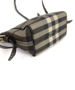 Burberry Dartmoore Smoke Check Stitch Small Crossbody Antique Gold 12