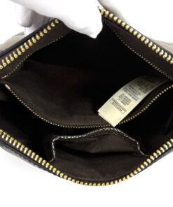 Burberry Dartmoore Smoke Check Stitch Small Crossbody Antique Gold 17