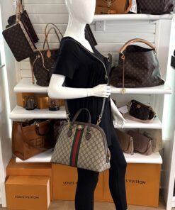 Gucci Supreme Medium Dome Satchel Crossbody 12