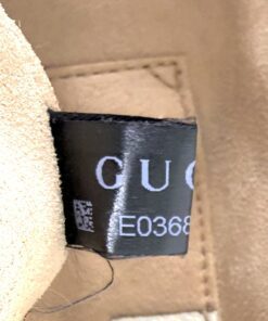 Gucci Supreme Monogram Textured Dollar Calfskin Web Small Ophidia Tote Bag Beige Ebony Mystic White 17