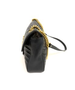 Gucci Calfskin Matelasse Medium Marmont Shoulder Bag Black 18