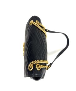 Gucci Calfskin Matelasse Medium Marmont Shoulder Bag Black 14