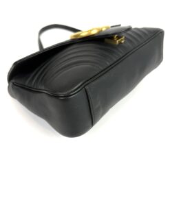 Gucci Calfskin Matelasse Medium Marmont Shoulder Bag Black 12