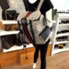 Mannequin wearing the backpack on one shoulder