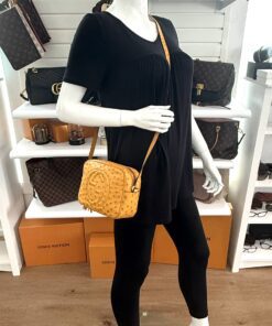 Gucci Soho Disco Yellow Exotic Ostrich Leather Crossbody Limited Edition 2