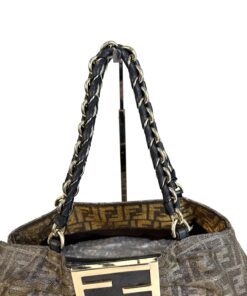 Fendi Metallic Lurex Zucca Mia Tote Brown 6