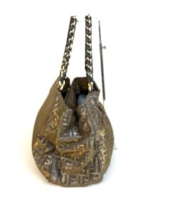 Fendi Metallic Lurex Zucca Mia Tote Brown 8